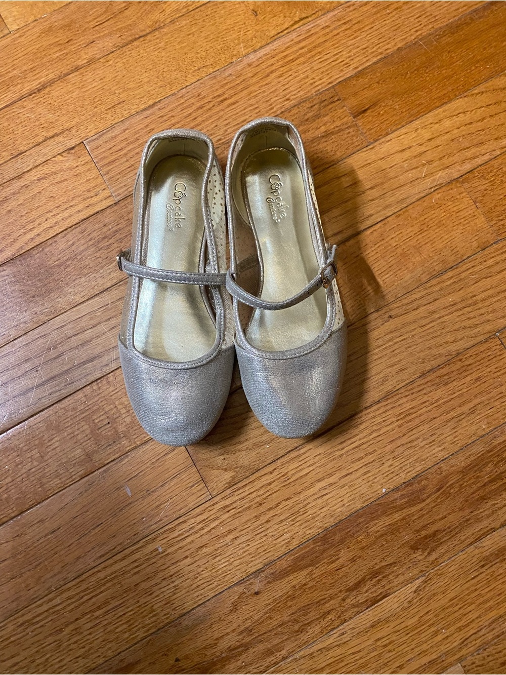 Carter's Metallic Champagne Mary Jane Flats